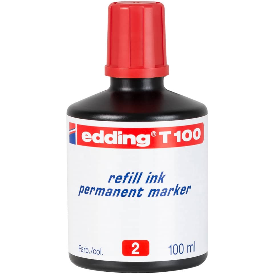 Nachfülltinte Permanentmarker, 100ml, rot EDDING 4T100002 EDDING 4-T100002
