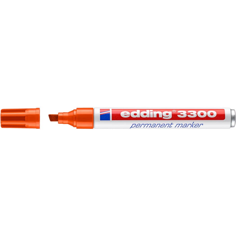 Permanentmarker 3300, Keilspitze, nachfüllbar, 1-5mm, orange EDDING 4-3300006 EDDING 3300-006 Keilspitze nachfüllbar
