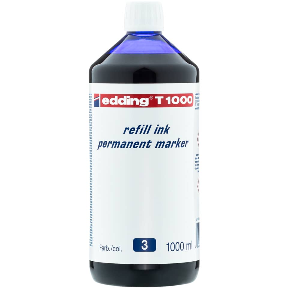 Nachfülltinte Permanentmarker, 1000ml, blau EDDING 4-T1000003 EDDING T1000-003