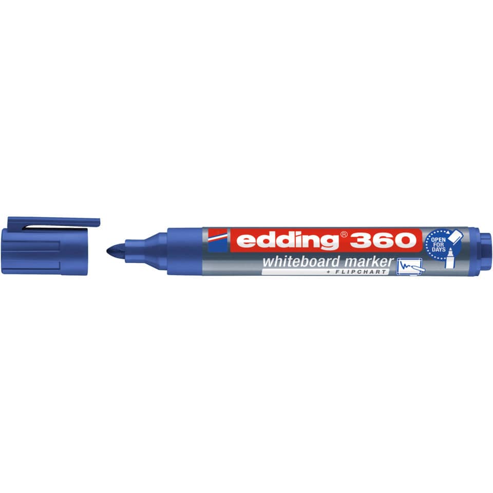 Boardmarker 360, 1,5-3mm, Rundspitze, blau EDDING 4-360003 EDDING 4-360003 cap off