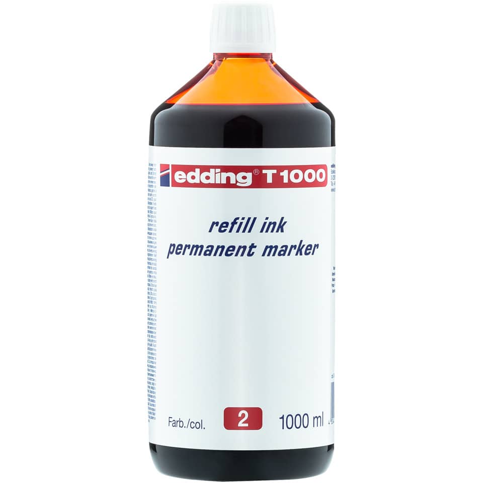 Nachfülltinte Permanentmarker, 1000ml, rot EDDING 4-T1000002 EDDING T1000-002