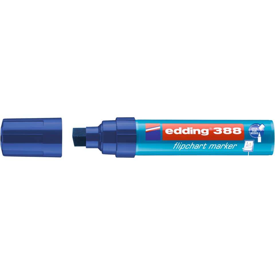 Flipchartmarker 388, 4-12mm, Keilspitze, blau EDDING 4388003 EDDING 4-388003  Keilspitze