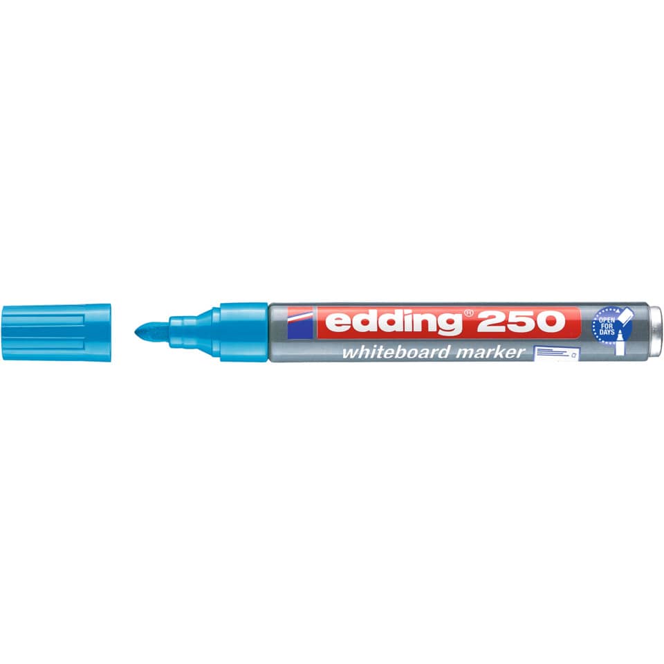 Boardmarker 250, 1,5-3mm, Rundspitze, hellblau EDDING 4-250010 EDDING 4-250010 Rundspitze nachfüllbar