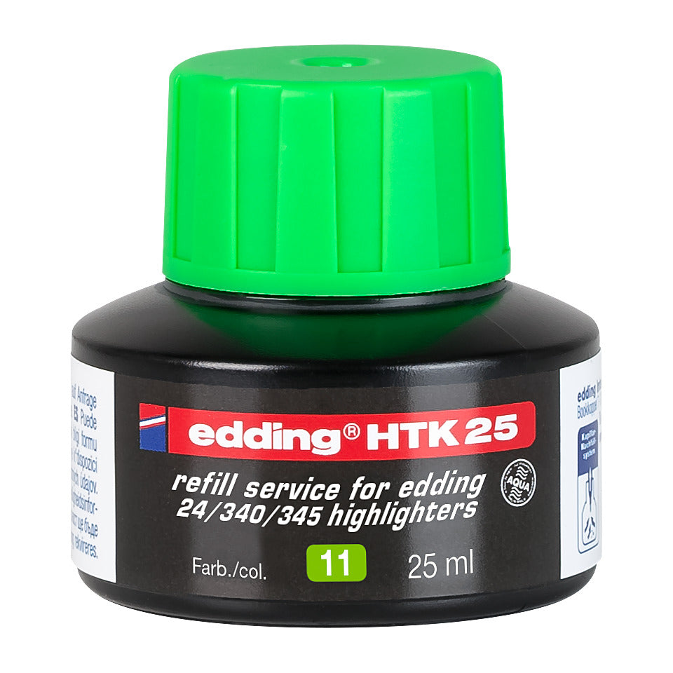 Nachfülltinte HTK 25 Textmarker , 25 ml, hellgrün EDDING HTK25-011