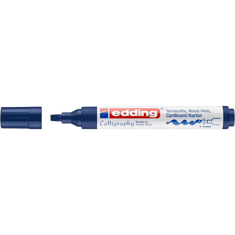 Kalligrafiemarker 1455, 1-5mm, stahlblau EDDING 4-1455017