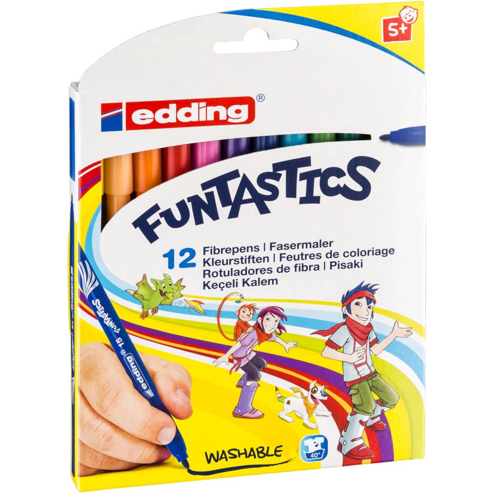Kinderfasermaler Funtastic, 1mm, 12 Stück, sortiert EDDING 4-15-12-1 EDDING 4-15-12-1 Funtastics