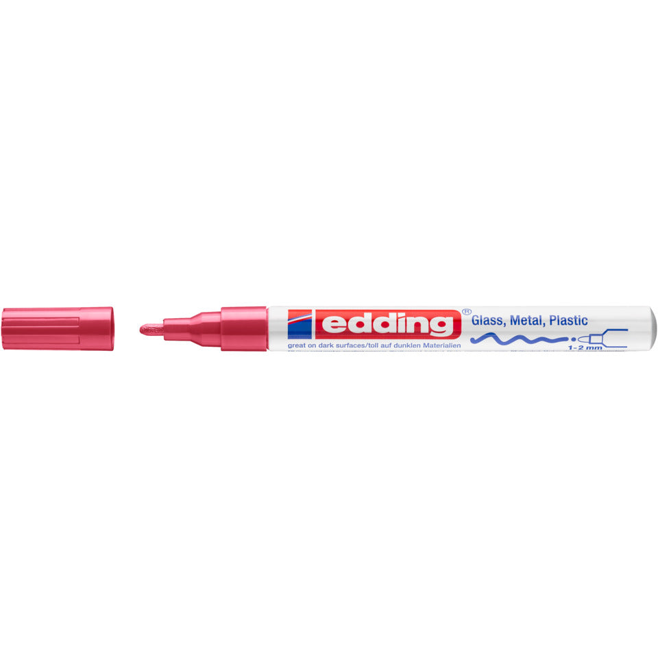 Glanzlackmarker 751, 1-2mm, Rundspitze, rot EDDING 751-9-002