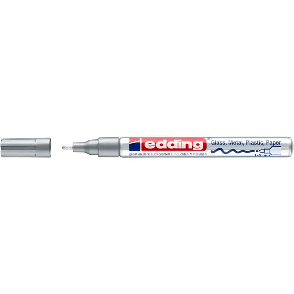 Glanzlackmarker 751, 1-2mm, Rundspitze, silber EDDING 751-9-054 EDDING 751-9-054   1-2mm