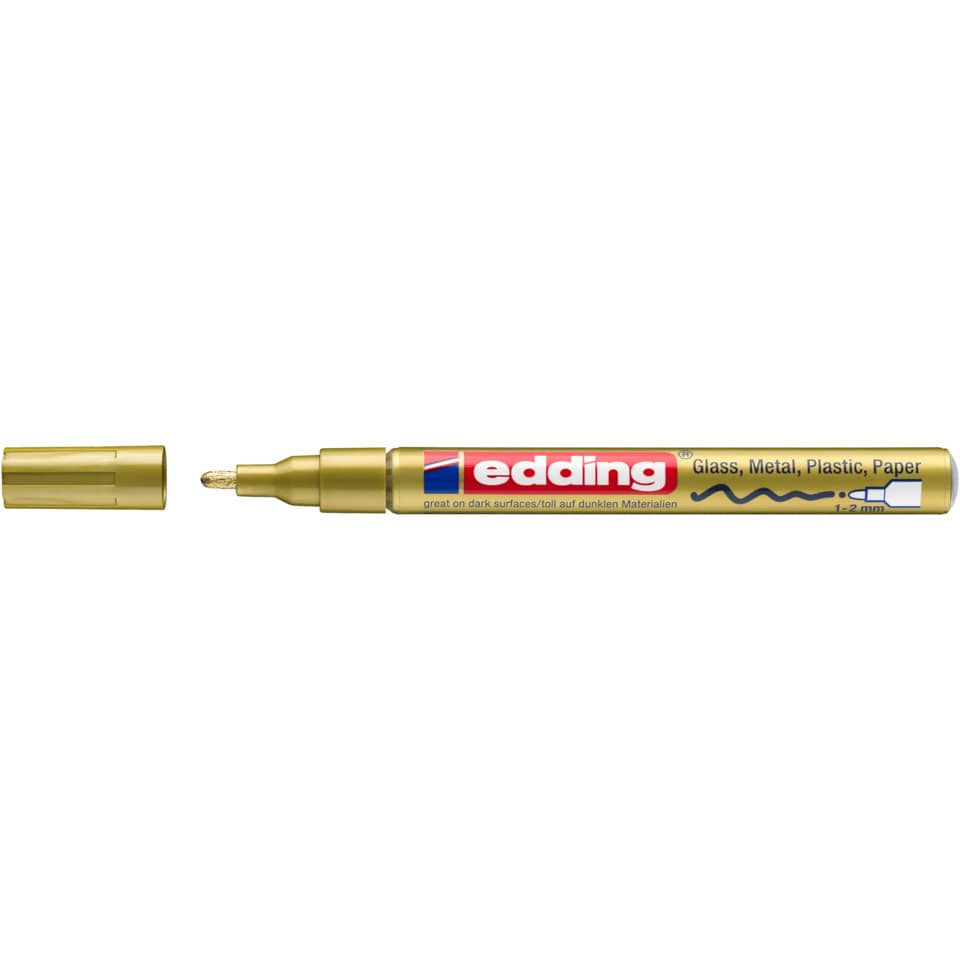 Glanzlackmarker 751, 1-2mm, Rundspitze, gold EDDING 751-9-053