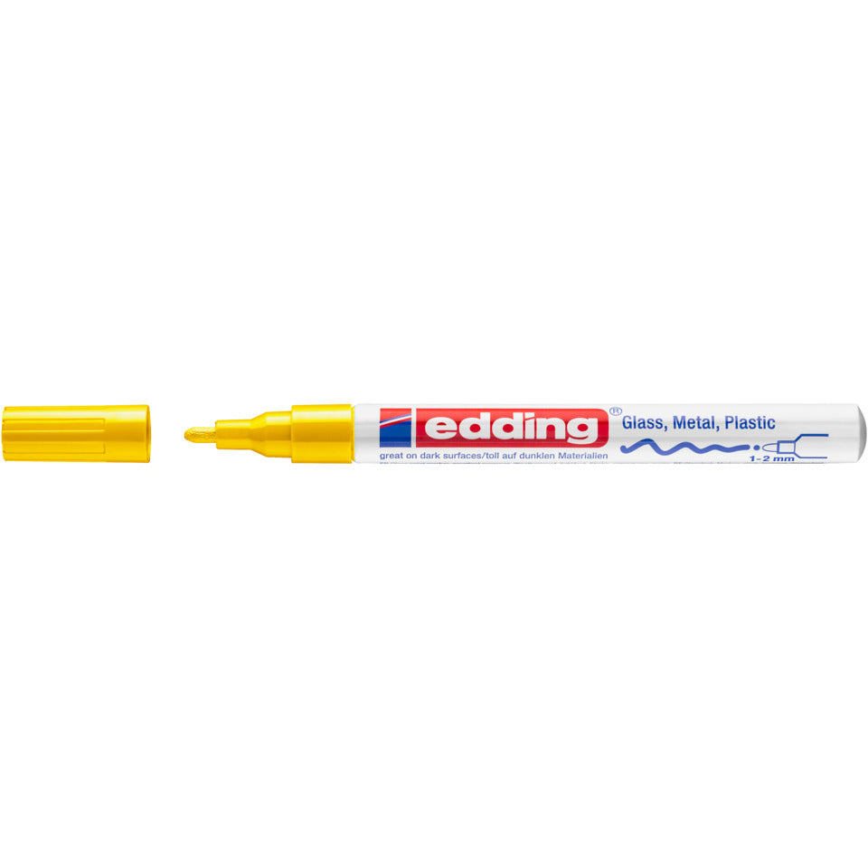 Glanzlackmarker 751, 1-2mm, Rundspitze, gelb EDDING 751-9-005