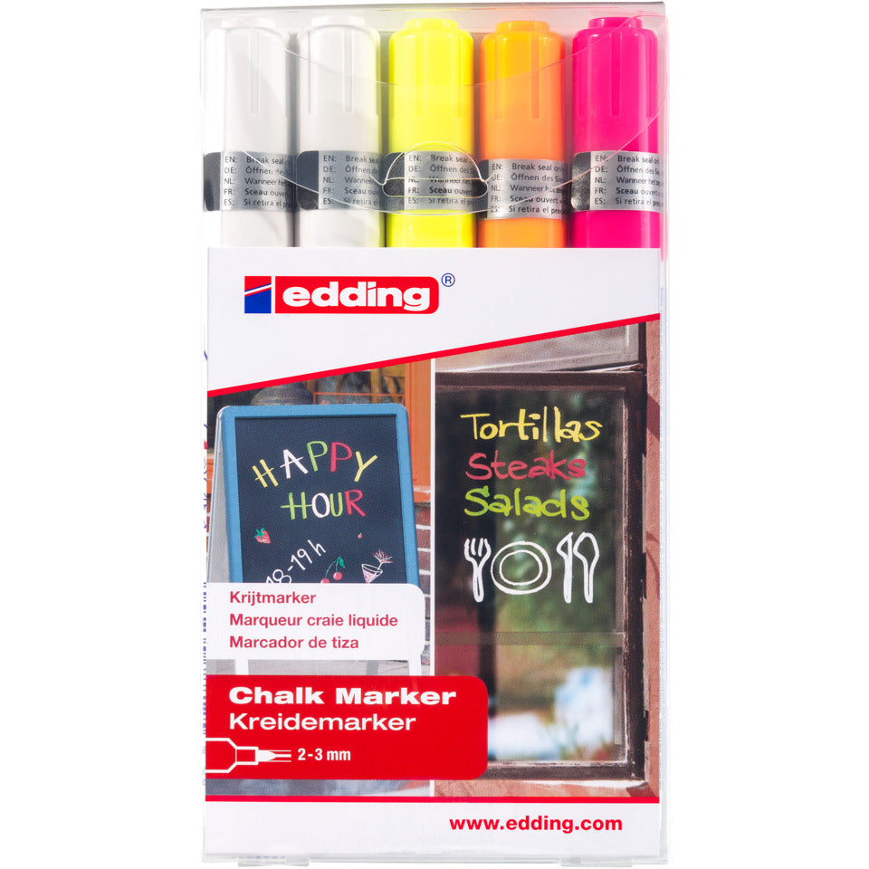 Windowmarker 4095, 2-3mm, Rundspitze, 5 Stück, sortiert EDDING 4095-5999 EDDING  4095-5999