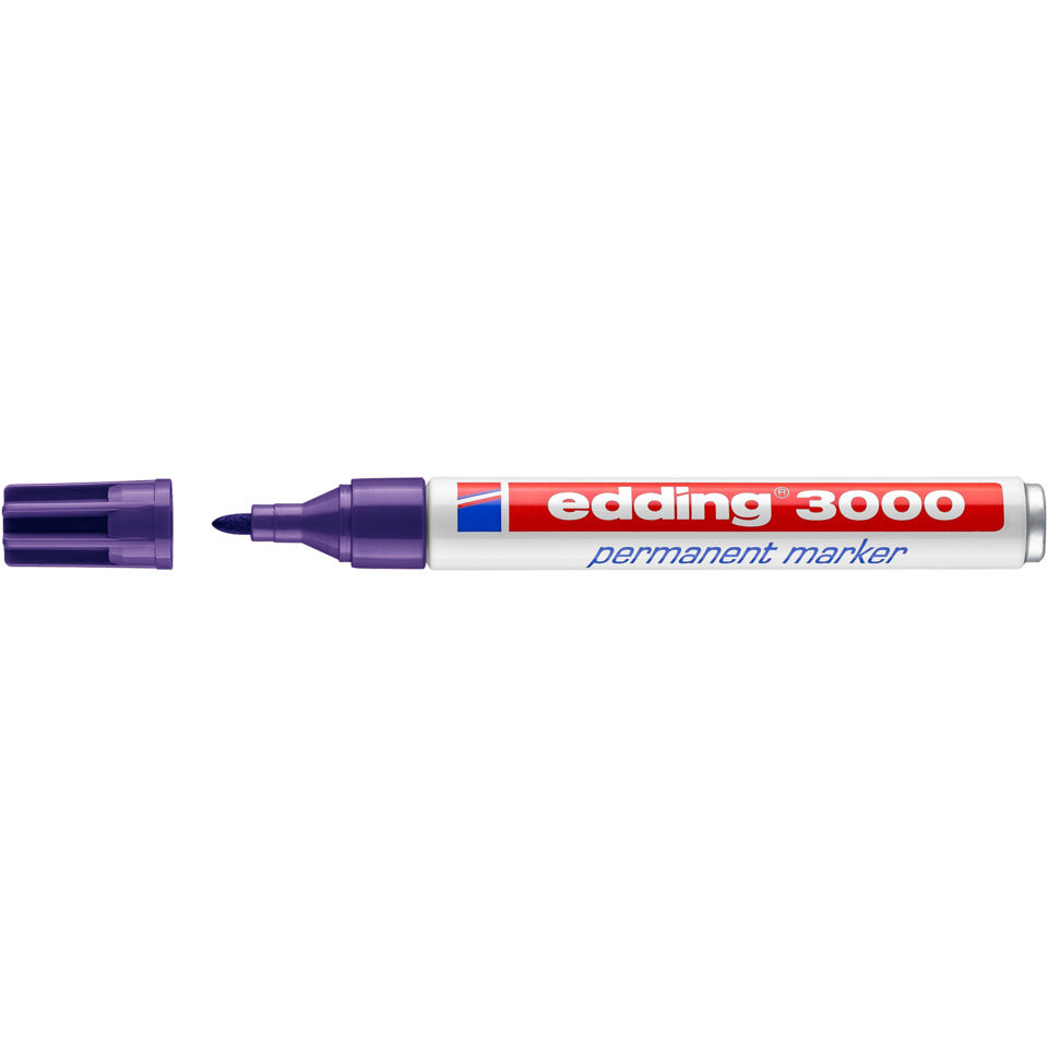 Permanentmarker 3000, Rundspitze, nachfüllbar, 1,5-3mm, violett EDDING 4-3000008 EDDING 3000-008 Rundspitze nachfüllbar
