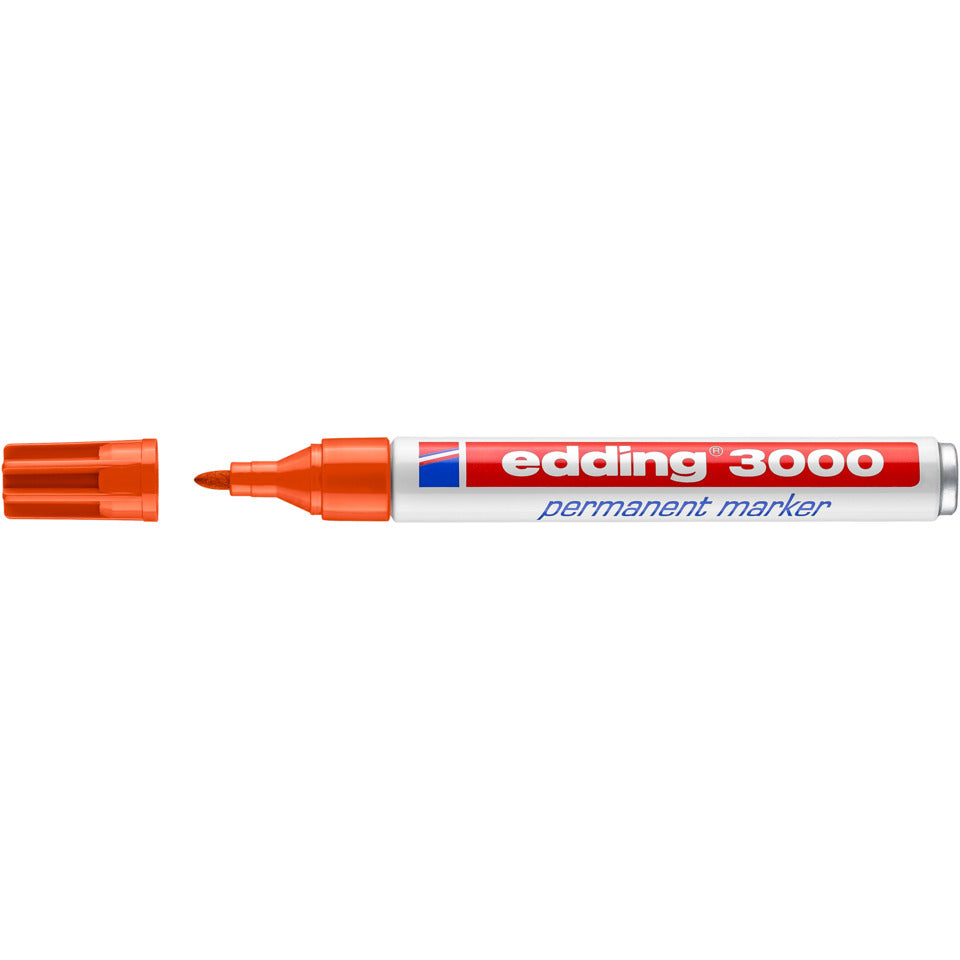 Permanentmarker 3000, Rundspitze, nachfüllbar, 1,5-3mm, orange EDDING 4-3000006 EDDING 3000-006 Rundspitze nachfüllbar