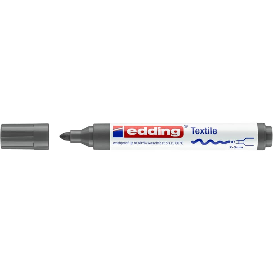 Textilmarker 4500, 2-3mm, grau EDDING 4500012 EDDING 4500 12  2-3mm