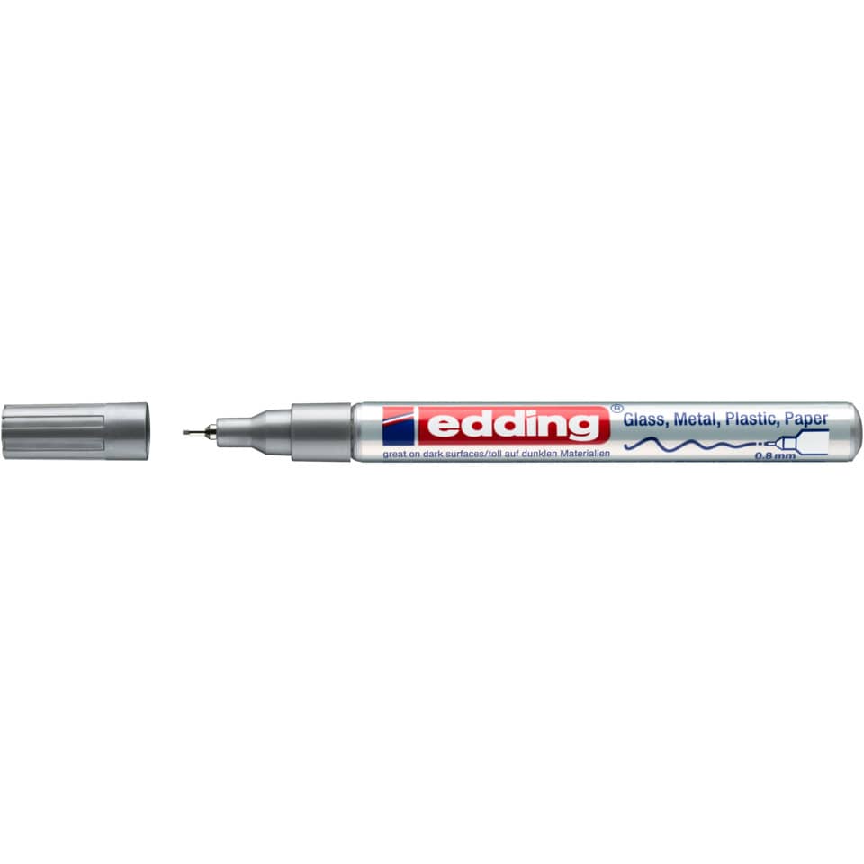 Glanzlackmarker 780, 0,8mm, Rundspitze, silber EDDING 780-9-054 EDDING 780-9-054 metallgef. Rundspitze