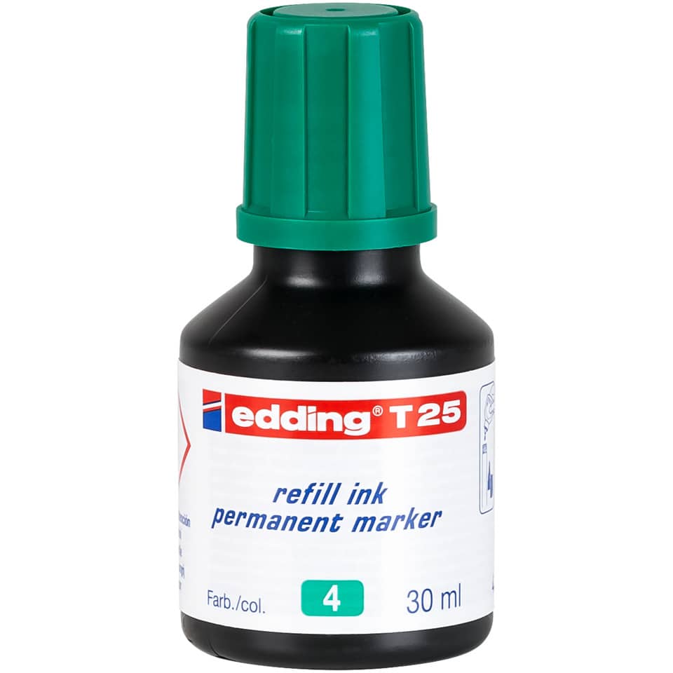 Nachfülltinte Permanentmarker, 30ml, grün EDDING 4-T25004 EDDING T25-004