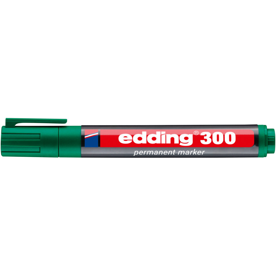 Permanentmarker 300, Rundspitze, nachfüllbar, 1,5-3mm, grün EDDING 4-300004 EDDING 4-300004 Rundspitze nachfüllbar
