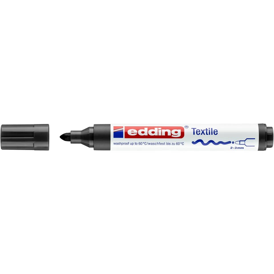 Textilmarker 4500, 2-3mm, schwarz EDDING 44500001 EDDING 4500 1  2-3mm