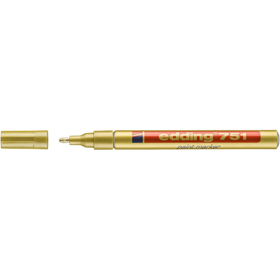 Lackmarker 751, 1-2mm, Rundspitze, gold EDDING 4751053 EDDING 751-053   Rundspitze