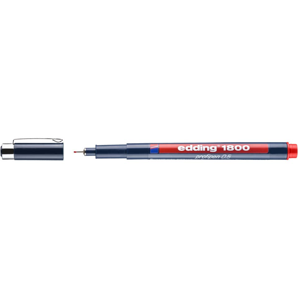 Präzisionsfeinschreiber 1800, 0,5mm, rot EDDING 1800-05-002 EDDING 4180005002 0,5mm