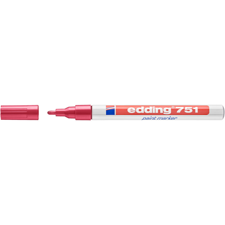 Lackmarker 751, 1-2mm, Rundspitze, rot EDDING 4751002 EDDING 751-002  Rundspitze
