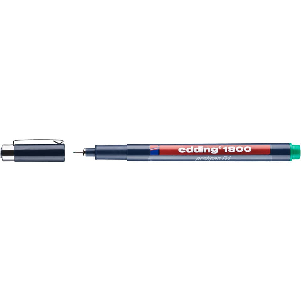 Präzisionsfeinschreiber 1800, 0,1mm, grün EDDING 1800-01-004 EDDING 4180001004 0,25mm