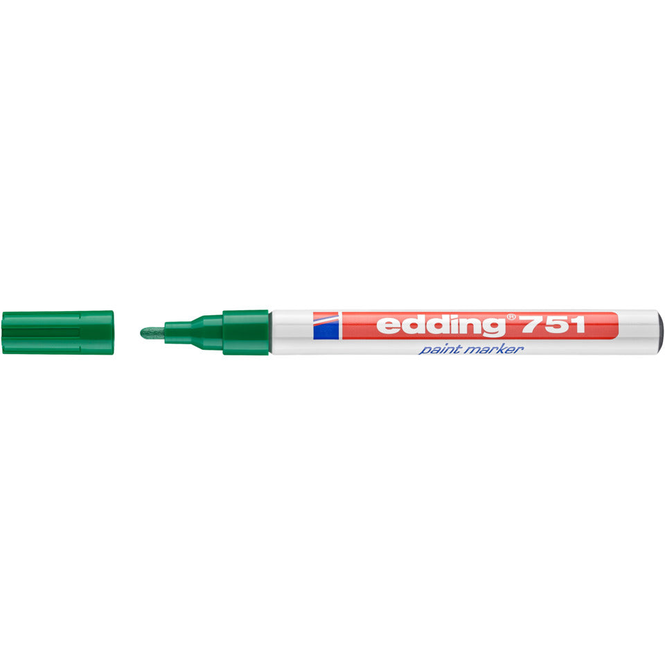 Lackmarker 751, 1-2mm, Rundspitze, grün EDDING 4751004 EDDING 751-004  Rundspitze