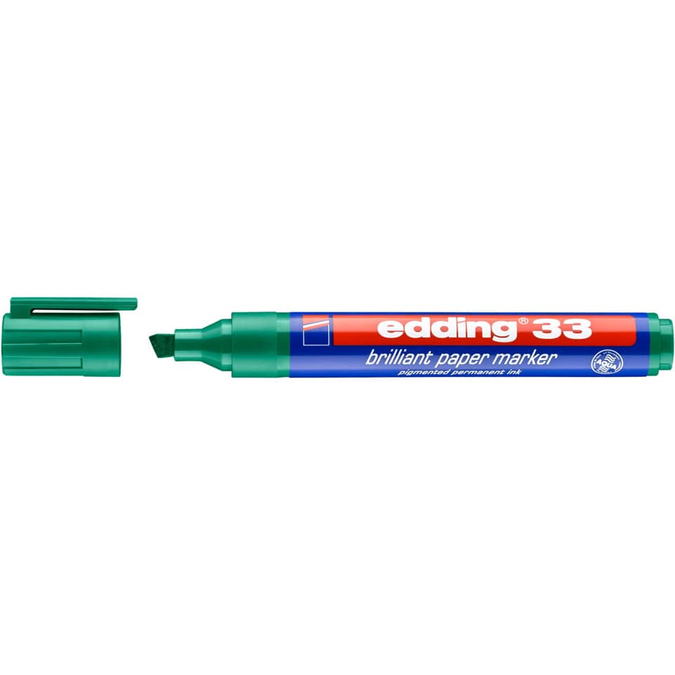 Brillant-Papiermarker 33, 1-5mm, grün EDDING 33-004 EDDING 33-004 Brillant Paper