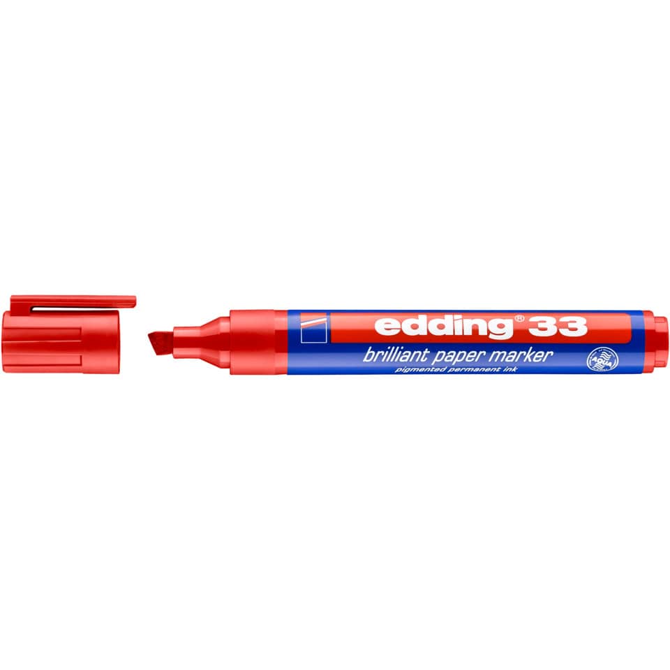 Brillant-Papiermarker 33, 1-5mm, rot EDDING 33-002 EDDING 33-002 Brillant Paper