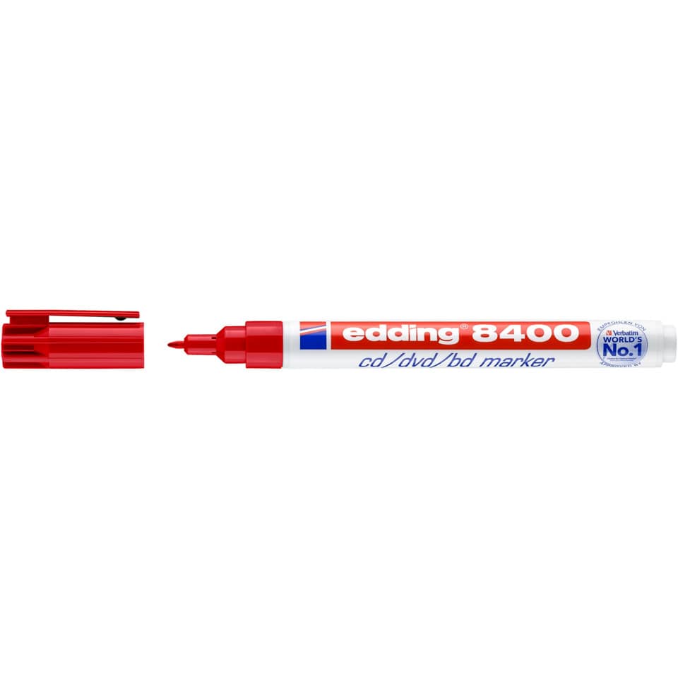 CD-Marker 8400, 0,5-1mm, Rundspitze, rot EDDING 4-8400002 EDDING 4-8400002  0,75mm
