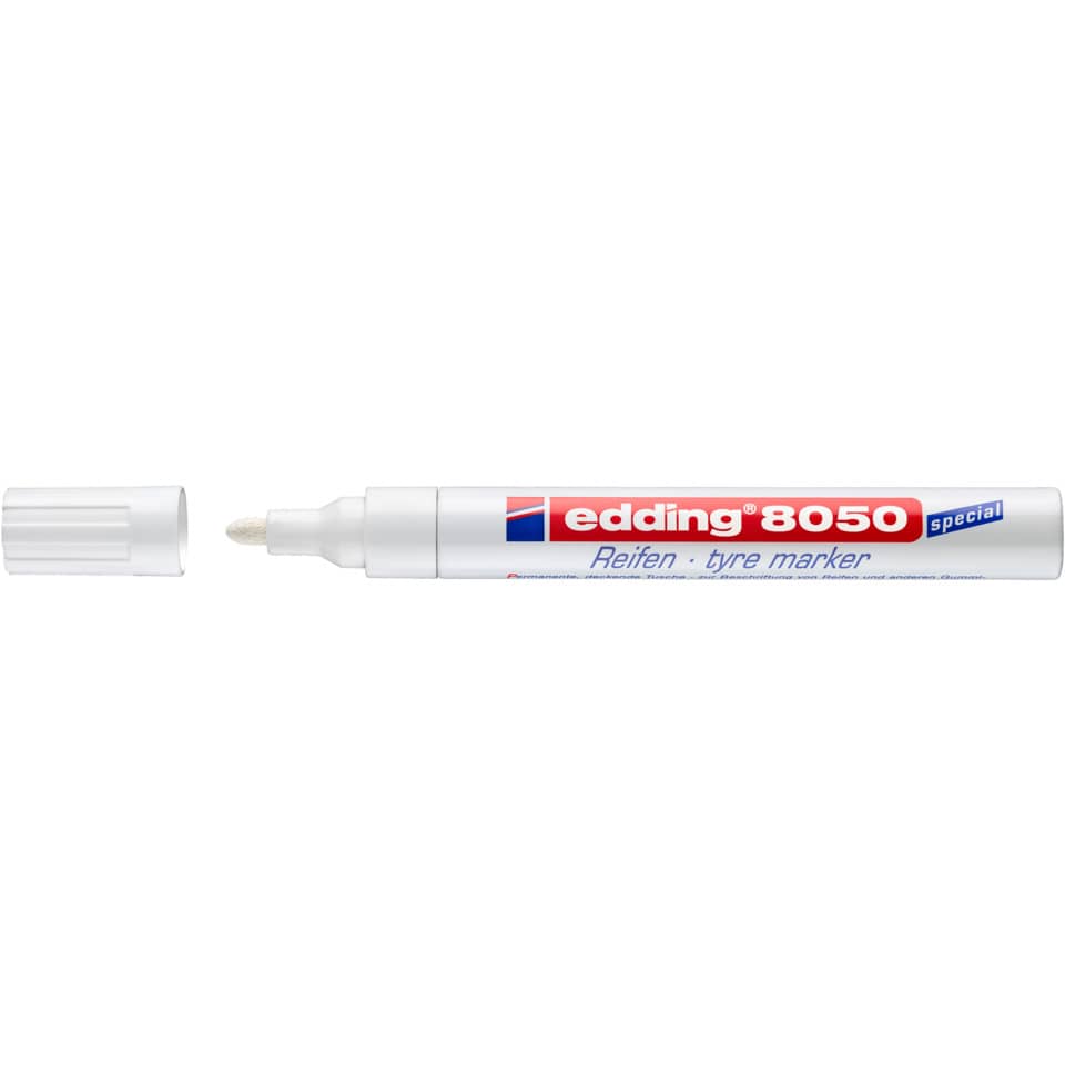 Reifenmarker 8050, 2-4mm, weiß EDDING 8050049