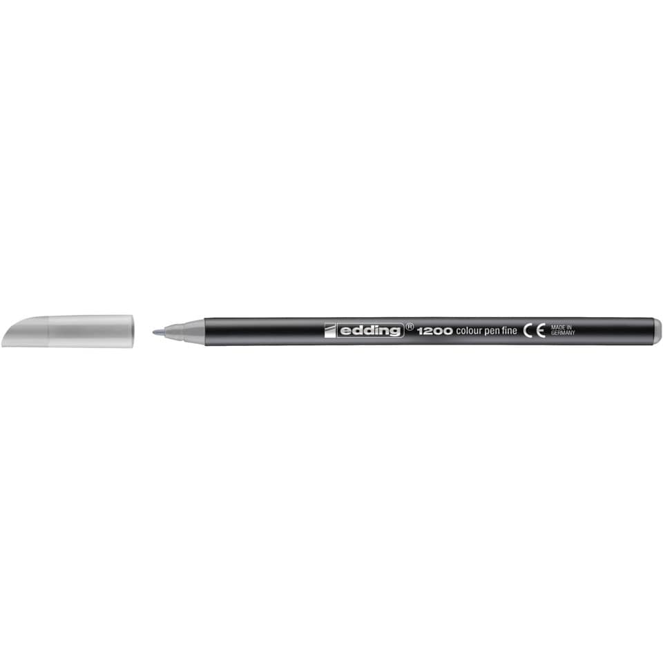 Faserschreiber 1200, 1mm, Rundspitze, silbergrau EDDING 1200-026