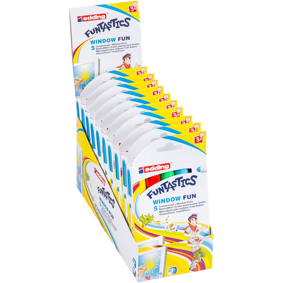 Windowmarker Funtastics, 5 Stück, sortiert EDDING 16-5 EDDING 16-5 Funtastics