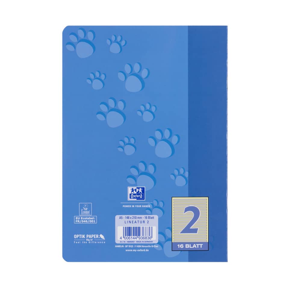 Heft, A5, 90g/m², 16 Blatt, Lin.2, liniert OXFORD 100050407