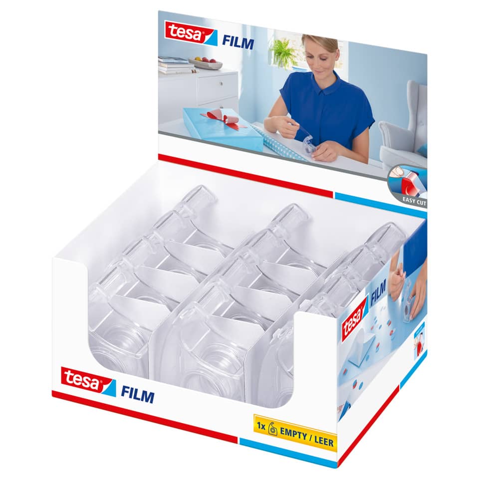 Handabroller EasyCut, 10mx19mm, transparent TESA 57445-00001-01 TESA 57445-00001-00 leer Easy Cut
