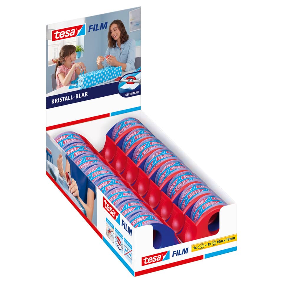 Handabroller Mini, 10mx19mm, rot/blau TESA 57858-00000-03 TESA 57858-00000-00