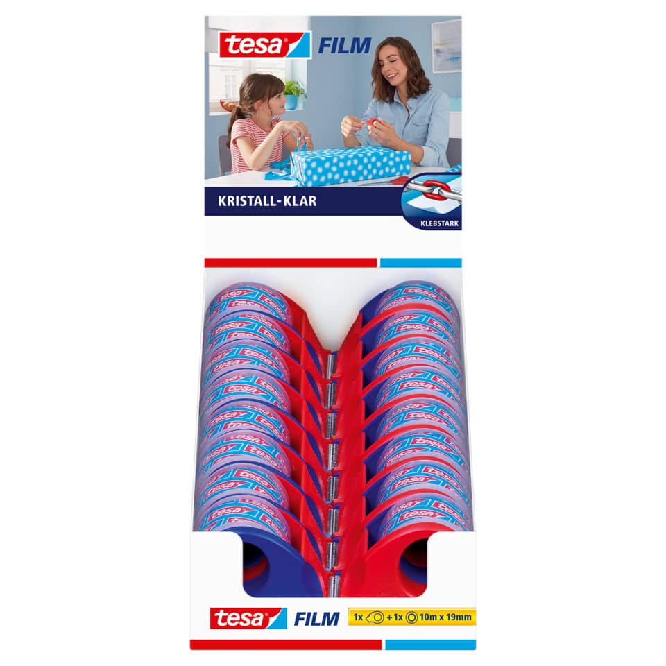 Handabroller Mini, 10mx19mm, rot/blau TESA 57858-00000-03 TESA 57858-00000-00