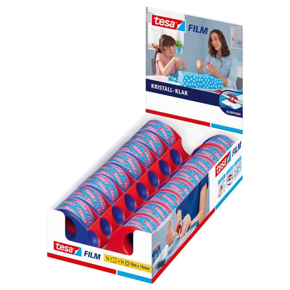 Handabroller Mini, 10mx19mm, rot/blau TESA 57858-00000-03 TESA 57858-00000-00