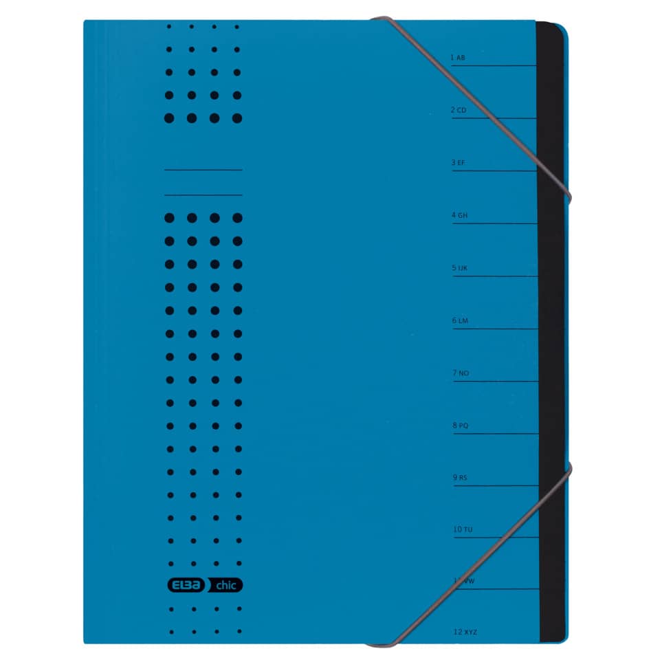 Ordnungsmappe Chic, A4, 12 Fächer, blau ELBA 400001035 ELBA 400001035 42496BL
