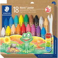 Wachsmalkreide Noris® junior 224, sechskant, Kartonetui mit 18 Farben STAEDTLER 224 C18 STAEDTLER 224 C18 sortiert