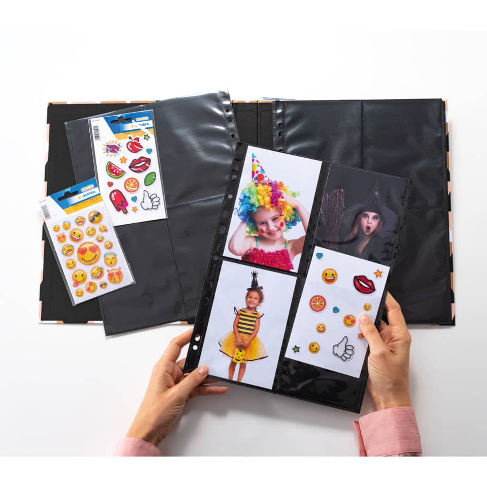Fotosichthüllen Fotophan, 10 x 15cm hoch, 10 Stück, schwarz HERMA 7785 HERMA 7785  10 Stück