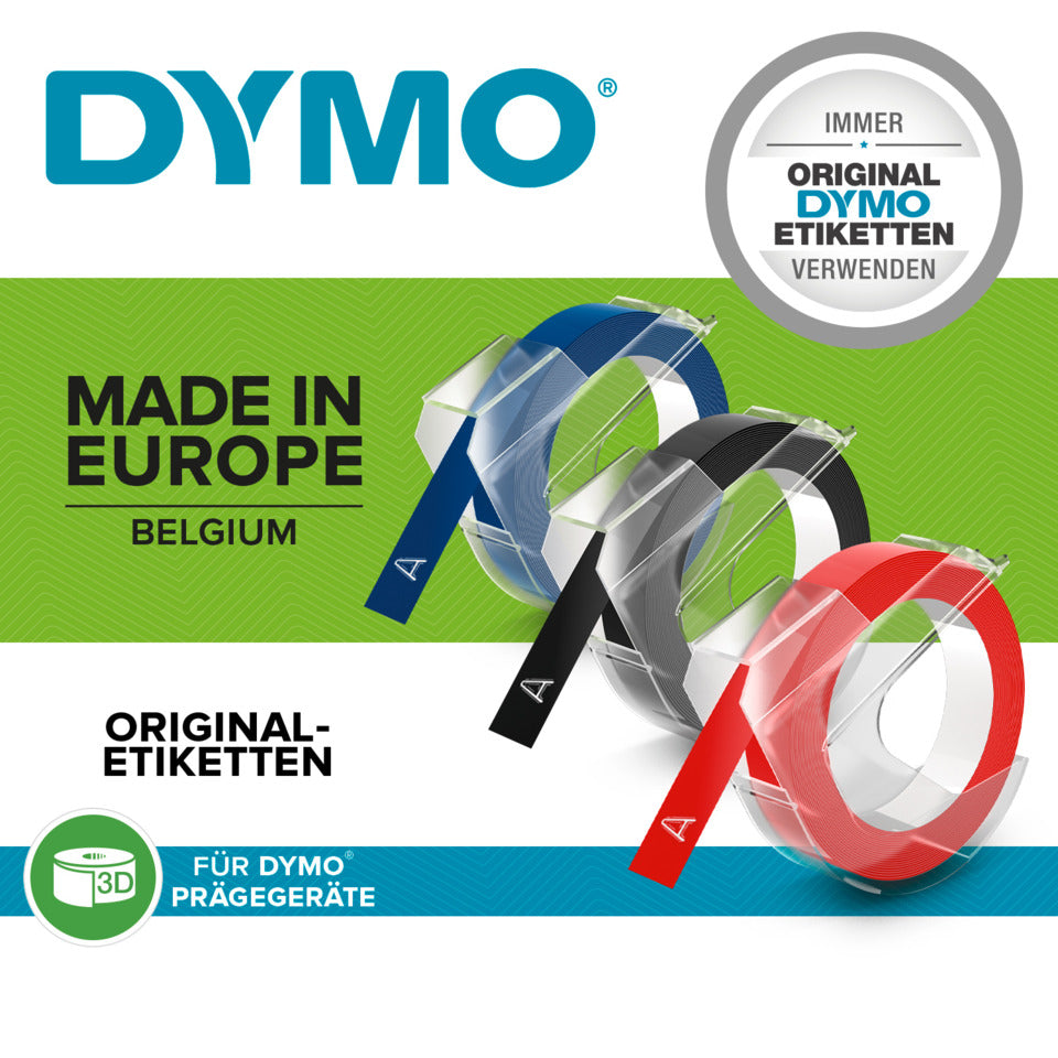Prägeband Starter Set, 3 Stück, sortiert DYMO S0847750 DYMO S0847750 für OMEGA und JUNIOR