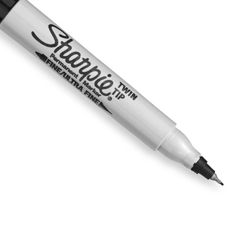 Permanentmarker Sharpie Twin Tip, 0,5-1mm, schwarz SHARPIE S0811100 PAPERMATE S0811100 schwarz