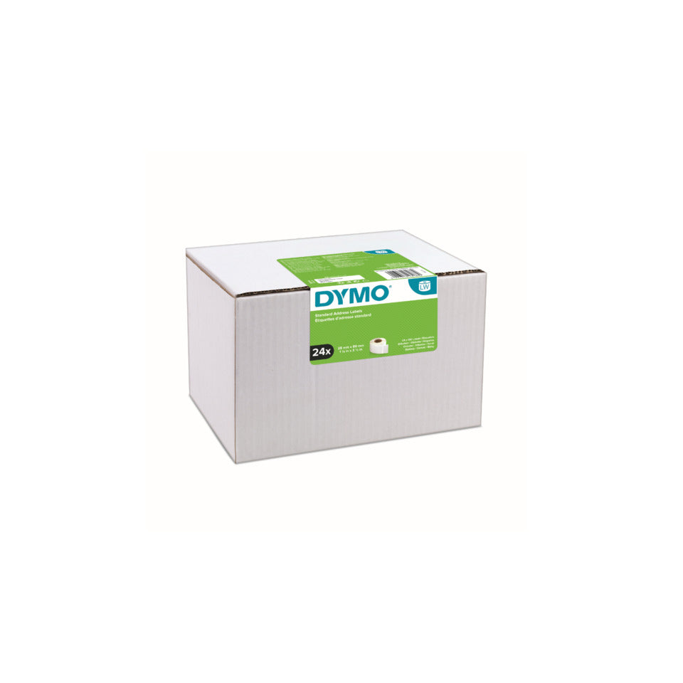 Thermoetiketten, Adressen, 28x89mm, weiß, permanent haftend, 24x130 Etiketten DYMO S0722360 DYMO S0722360 24RLa130ST