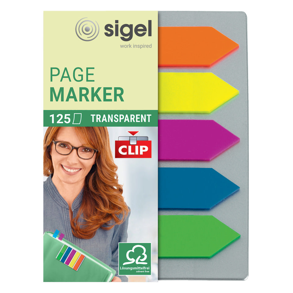 Haftmarker-Film Mini mit Clip, 52x82mm, 125 Blatt SIGEL HN611 SIGEL HN611 mit Clip