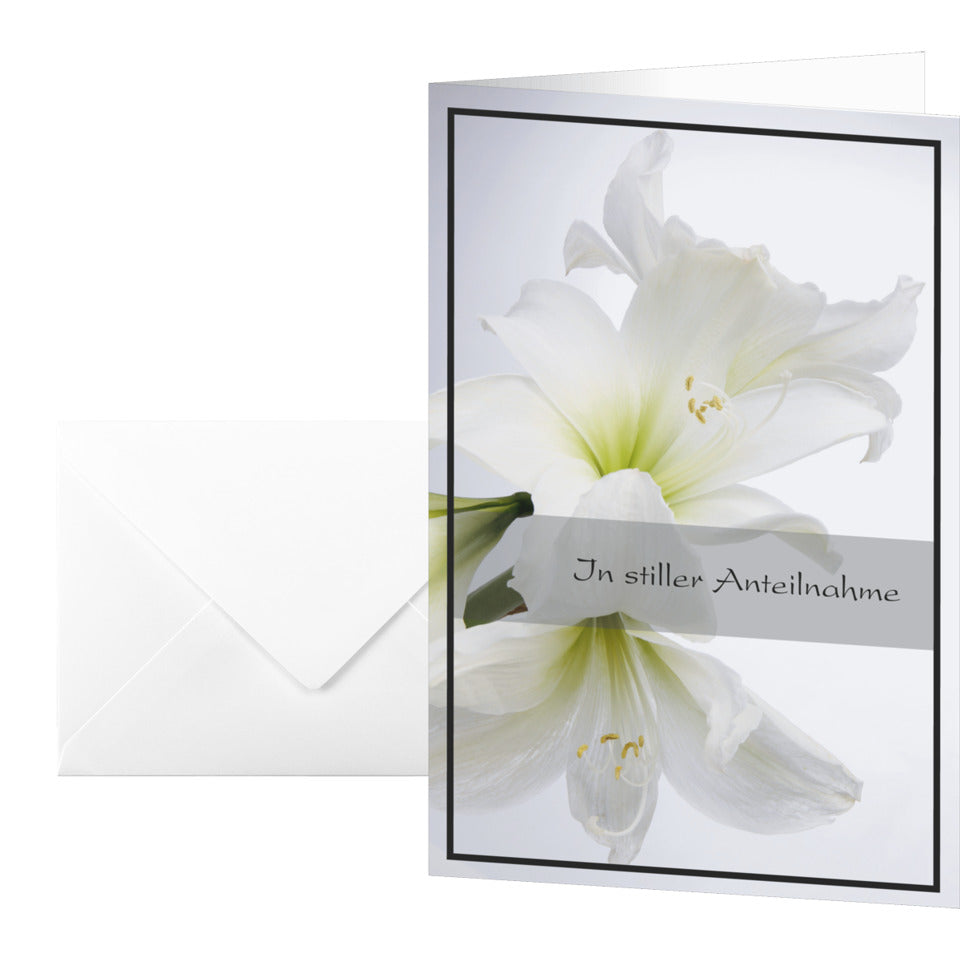 Trauerkarte Design Amaryllis, 10+10 Stück SIGEL DS006 SIGEL DS006 Trauer