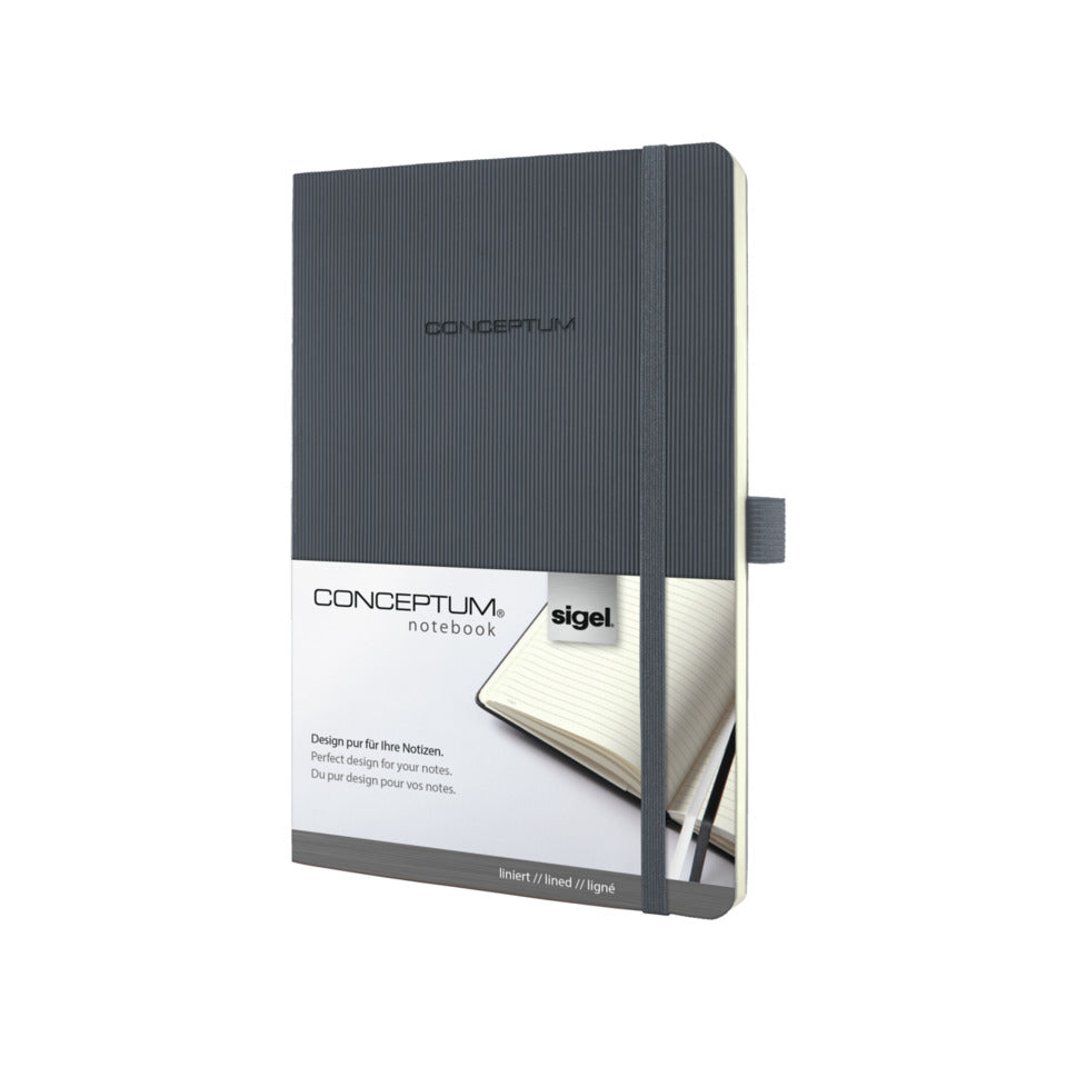 Notizbuch Conceptum, A5, Softcover, liniert, dunkelgrau SIGEL CO329 CONCEPTUM CO329 Softcover