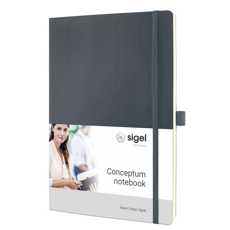 Notizbuch Conceptum, A4, Softcover, liniert, dunkelgrau SIGEL CO319 CONCEPTUM CO319