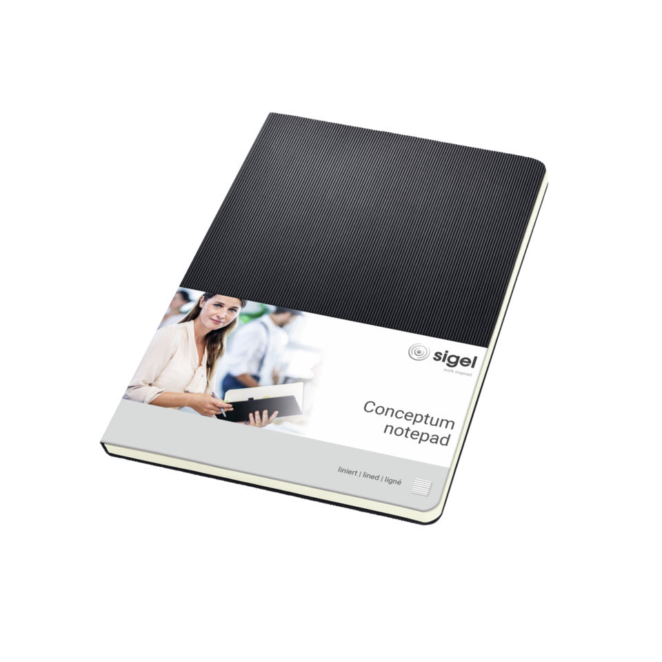 Notizblock, ca.A5, Hardcover, liniert, schwarz CONCEPTUM CO803 CONCEPTUM CO803 Hardcover