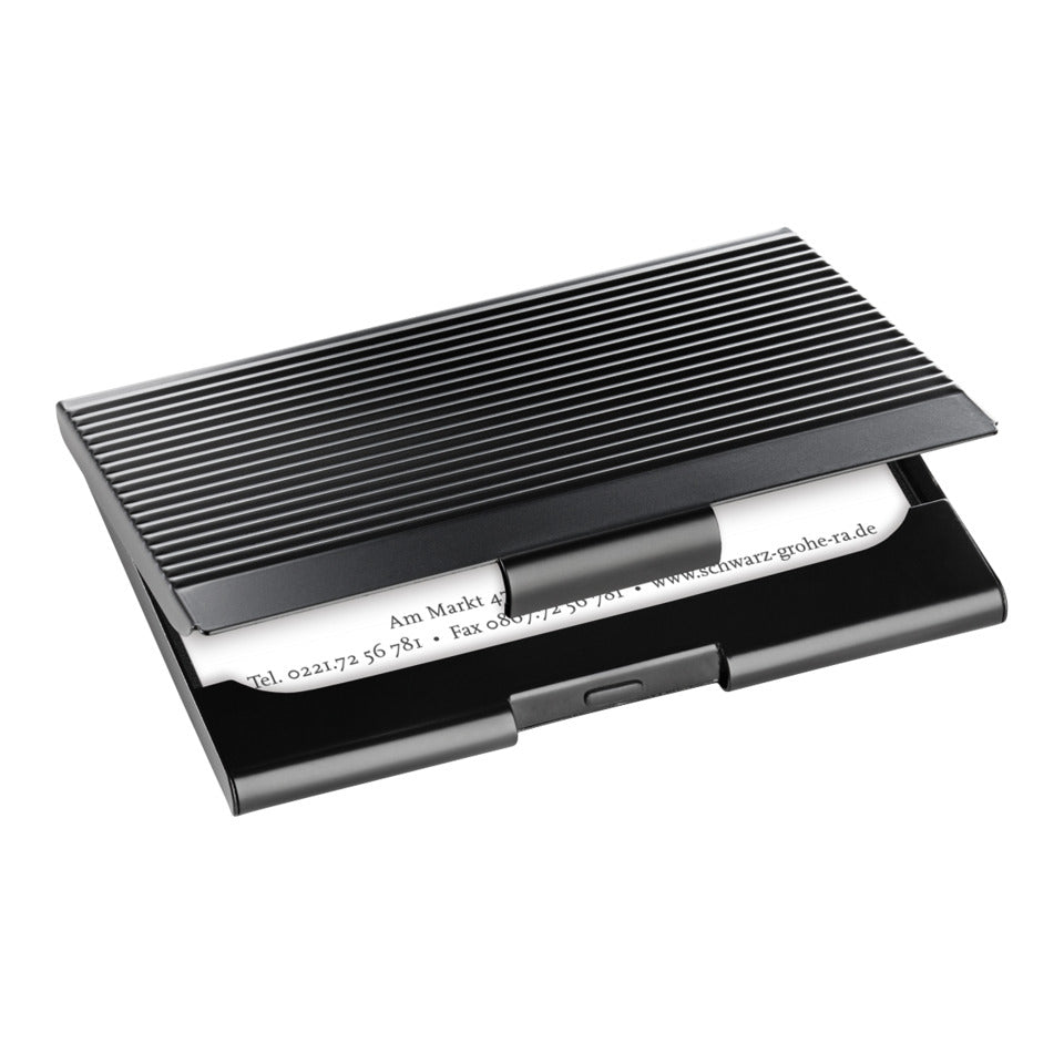 Visitenkarten-Etui, 20 Karten, Metall, matt schwarz SIGEL VZ134 SIGEL VZ134 91x56mm
